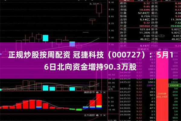 正规炒股按周配资 冠捷科技（000727）：5月16日北向资金增持90.3万股