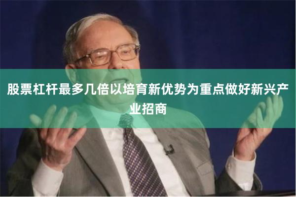 股票杠杆最多几倍以培育新优势为重点做好新兴产业招商