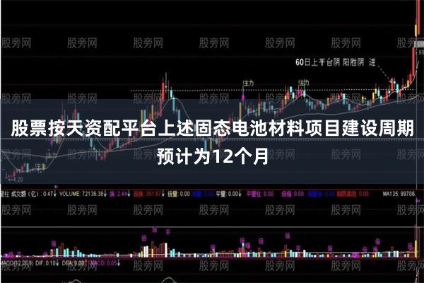 股票按天资配平台上述固态电池材料项目建设周期预计为12个月